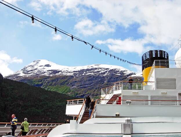 Costa Magica in Geiranger, Norwegen