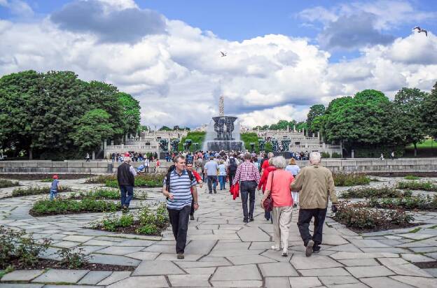  Vigeland-Park und Frogner-Park in Oslo, Norwegen