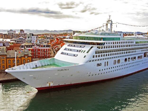 Aurora von P&O Cruises in Stavanger, Norwegen